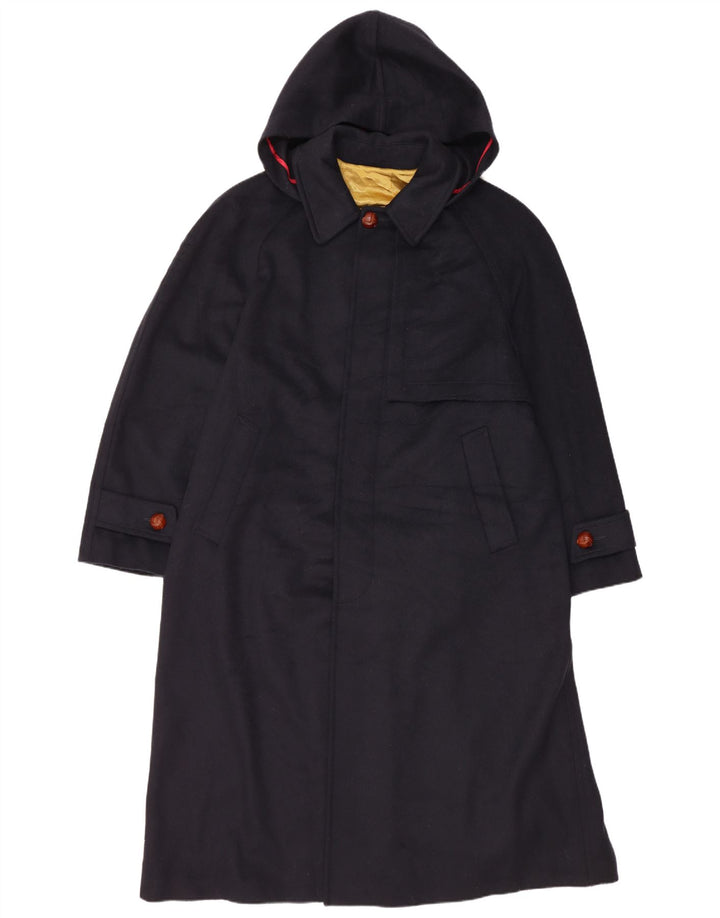 Vintage Ανδρικό Πανωφόρι με Κουκούλα IT 48 Μαλλί μεσαίου Navy