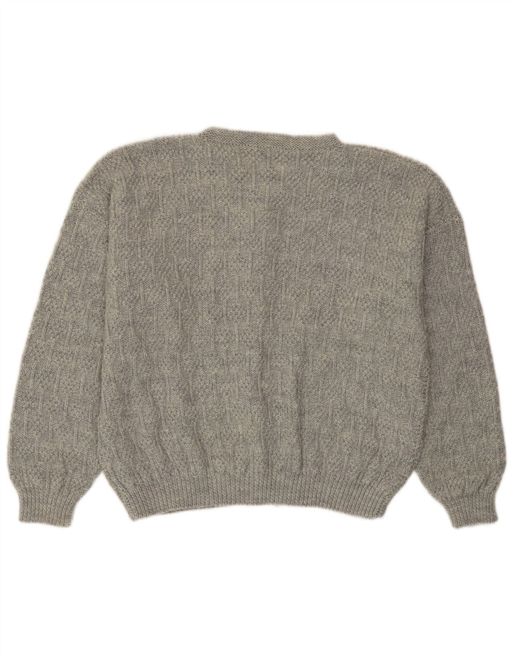 Vintage Γυναικεία Ζακέτα UK 14 Large Grey