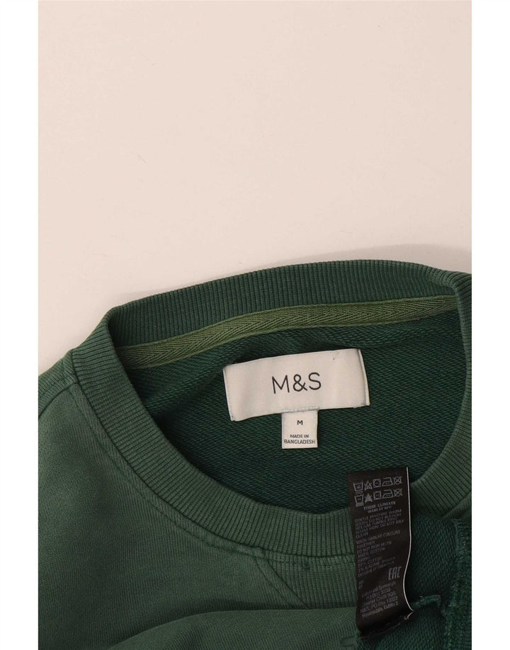 Ανδρικό γραφικό φούτερ Marks & Spencer, μεσαίο πράσινο βαμβακερό