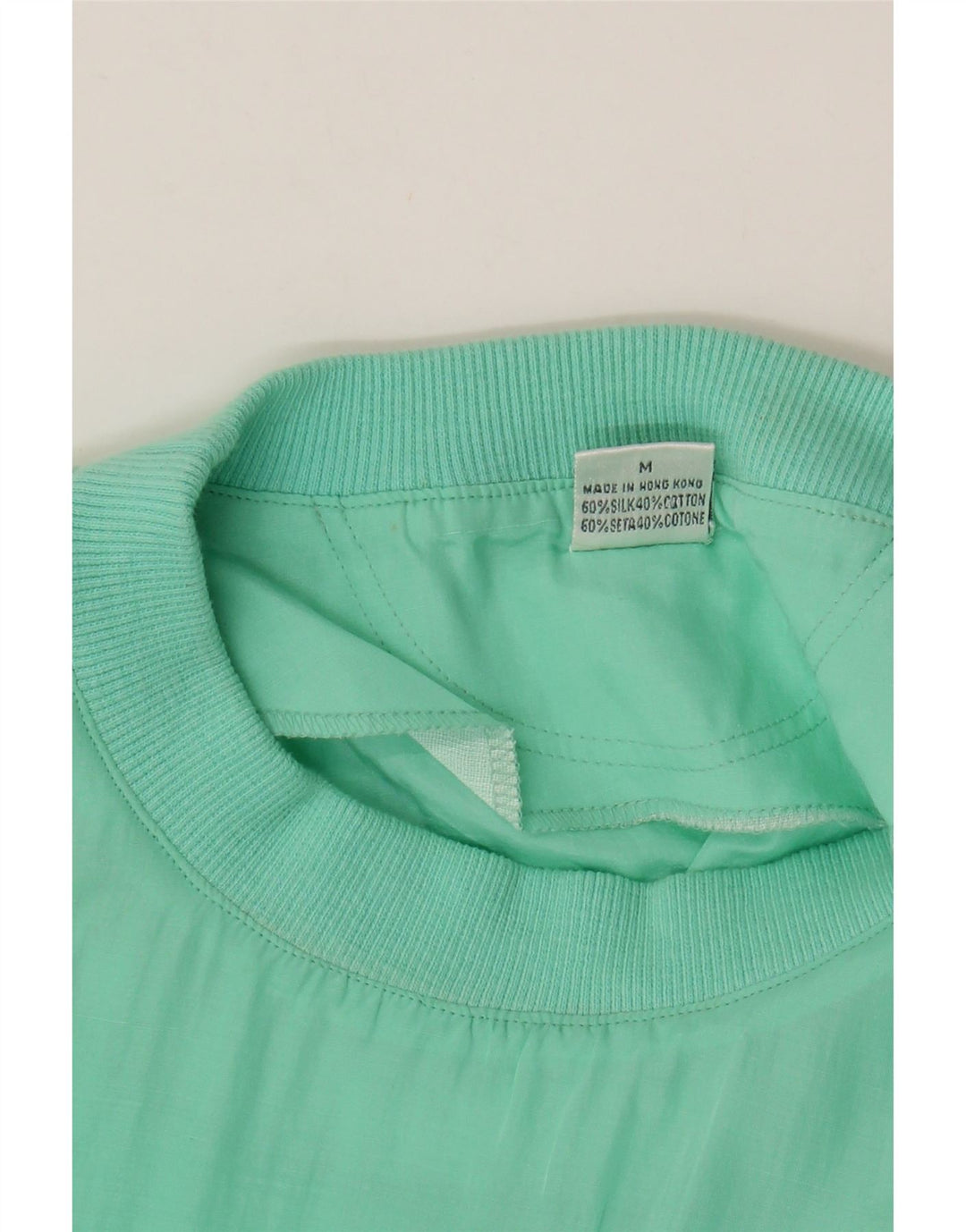 Ανδρικό T-Shirt VINTAGE Τοπ μεσαίο τιρκουάζ μετάξι