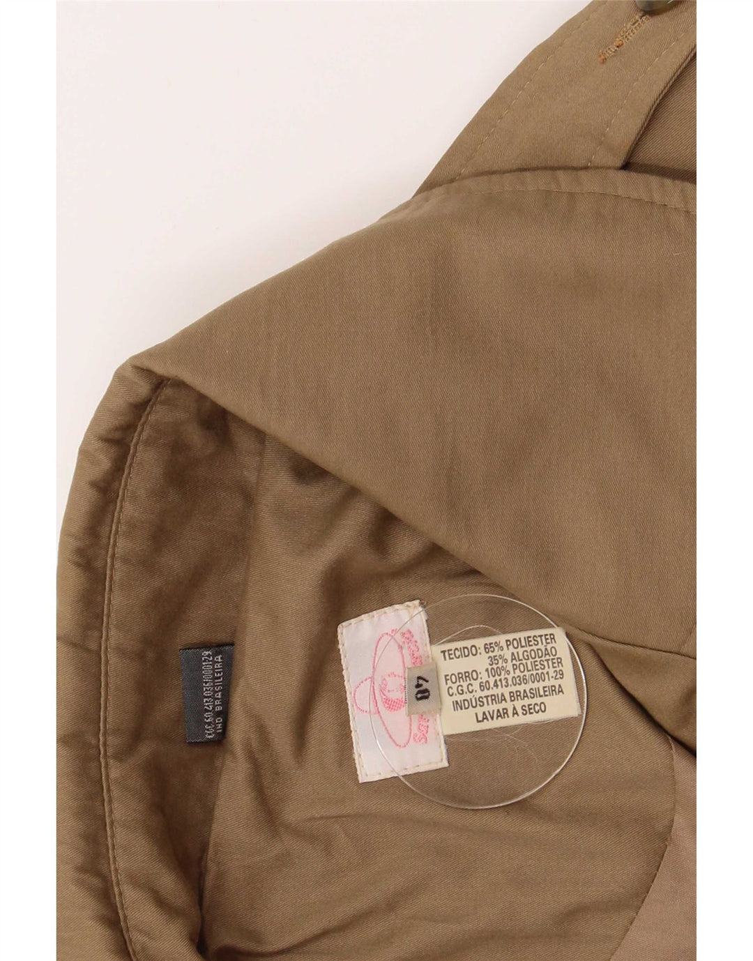 Vintage Γυναικεία Longline Oversized καμπαρντίνα IT 40 Small Beige Polyester