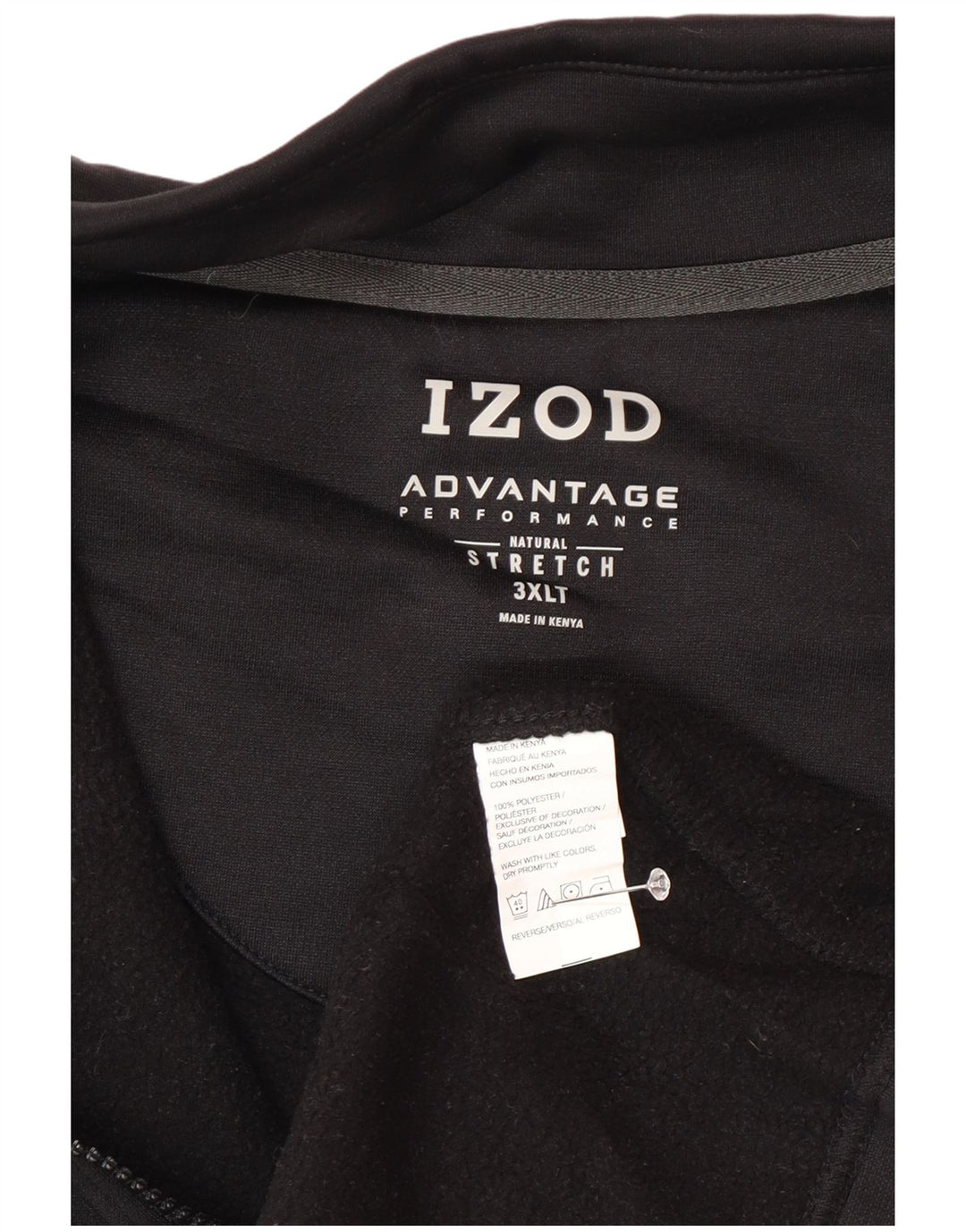 Ανδρική Αμάνικη αθλητική φόρμα Izod Top Jacket 3XL Μαύρο Πολυεστέρας