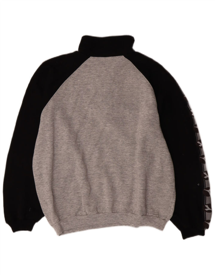 Ανδρικό φούτερ με φερμουάρ Diadora, πουκάμισο με μεγάλο γκρι χρώμα, βαμβακερό