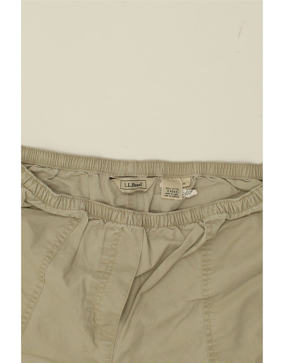 L.L.BEAN Womens Chino Shorts Large W38  Khaki Cotton Vintage L.L.Bean and Second-Hand L.L.Bean from Messina Hembry 