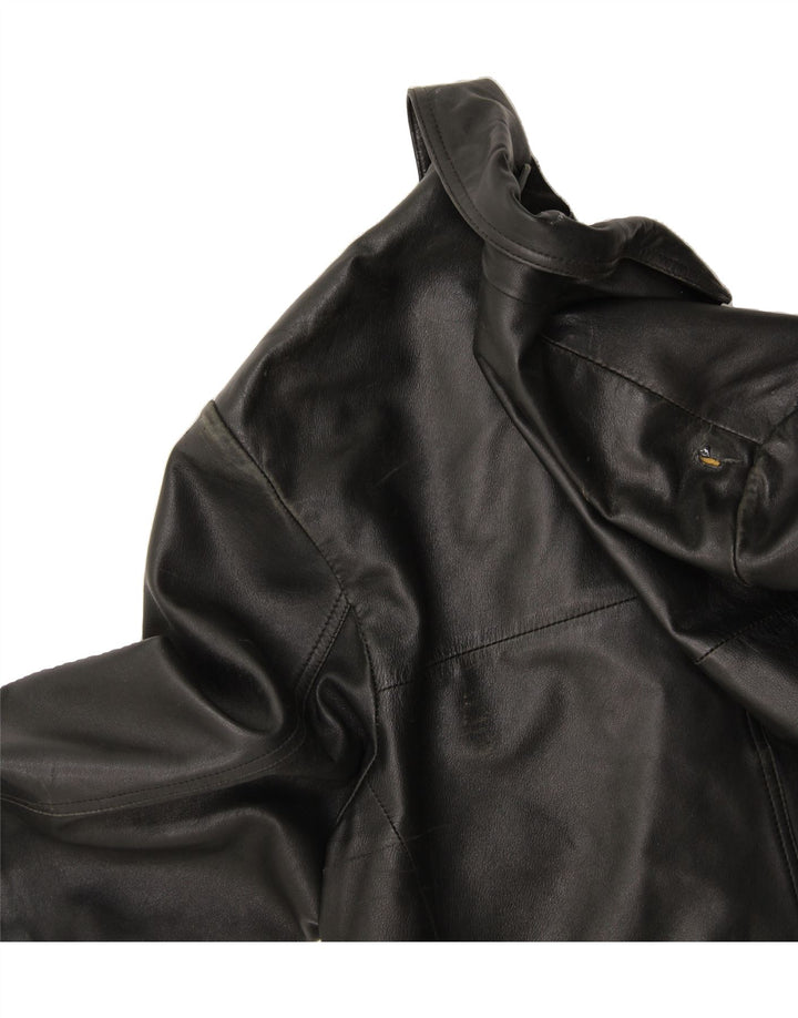 ROUTE 66 Womens Leather Jacket UK 18 XL Black Leather Vintage Route 66 and Second-Hand Route 66 from Messina Hembry 
