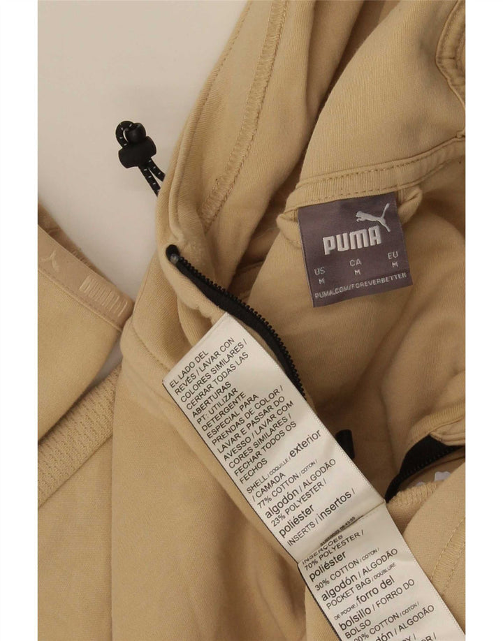 Ανδρικό πουλόβερ με κουκούλα με φερμουάρ Puma, μεσαίο βαμβακερό μπεζ