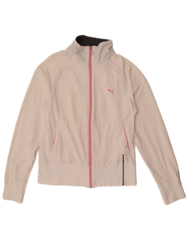 Γυναικεία αθλητική φόρμα Puma Top Jacket UK 12 Medium Off White