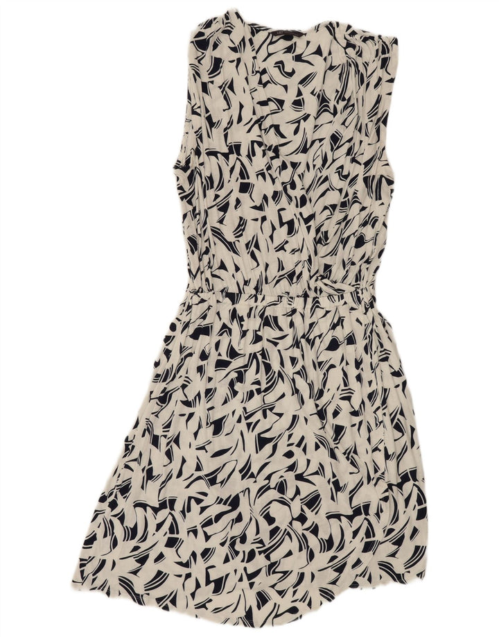 MARKS & SPENCER Womens Abstract Pattern A-Line Dress UK 14 Medium  White