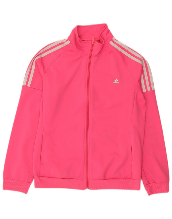 Γυναικεία αθλητική φόρμα Adidas Top Jacket UK 12/14 Medium Pink Polyester Sports