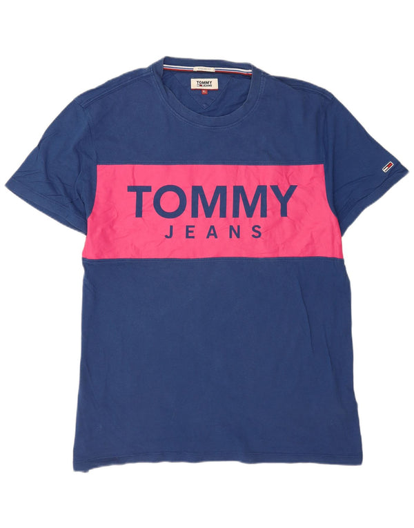 Ανδρικό γραφικό T-Shirt Tommy Hilfiger Top XL Navy Blue Colourblock