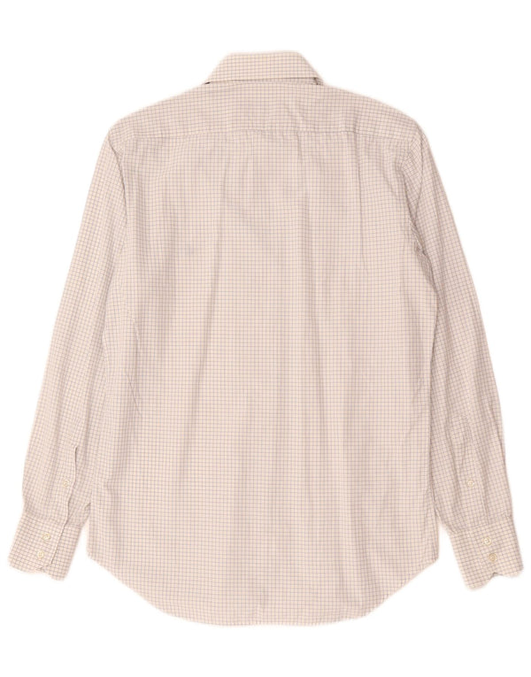 Ανδρικό πουκάμισο Brooksfield 38 Small White Check Cotton