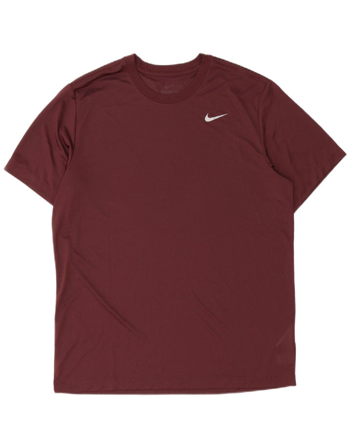 Ανδρικό T-Shirt Nike Dri Fit Top μεγάλο μπορντό πολυεστέρα