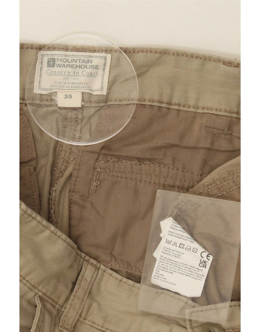 Mountain Warehouse Ανδρικό Σορτς Cargo Medium W30 Χακί Βαμβακερό