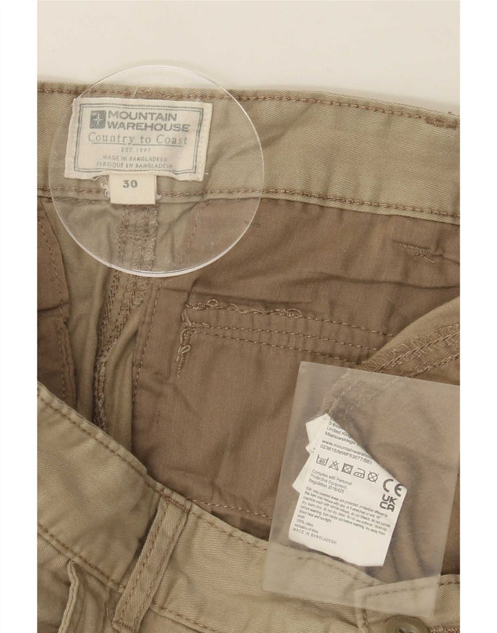 Mountain Warehouse Ανδρικό Σορτς Cargo Medium W30 Χακί Βαμβακερό