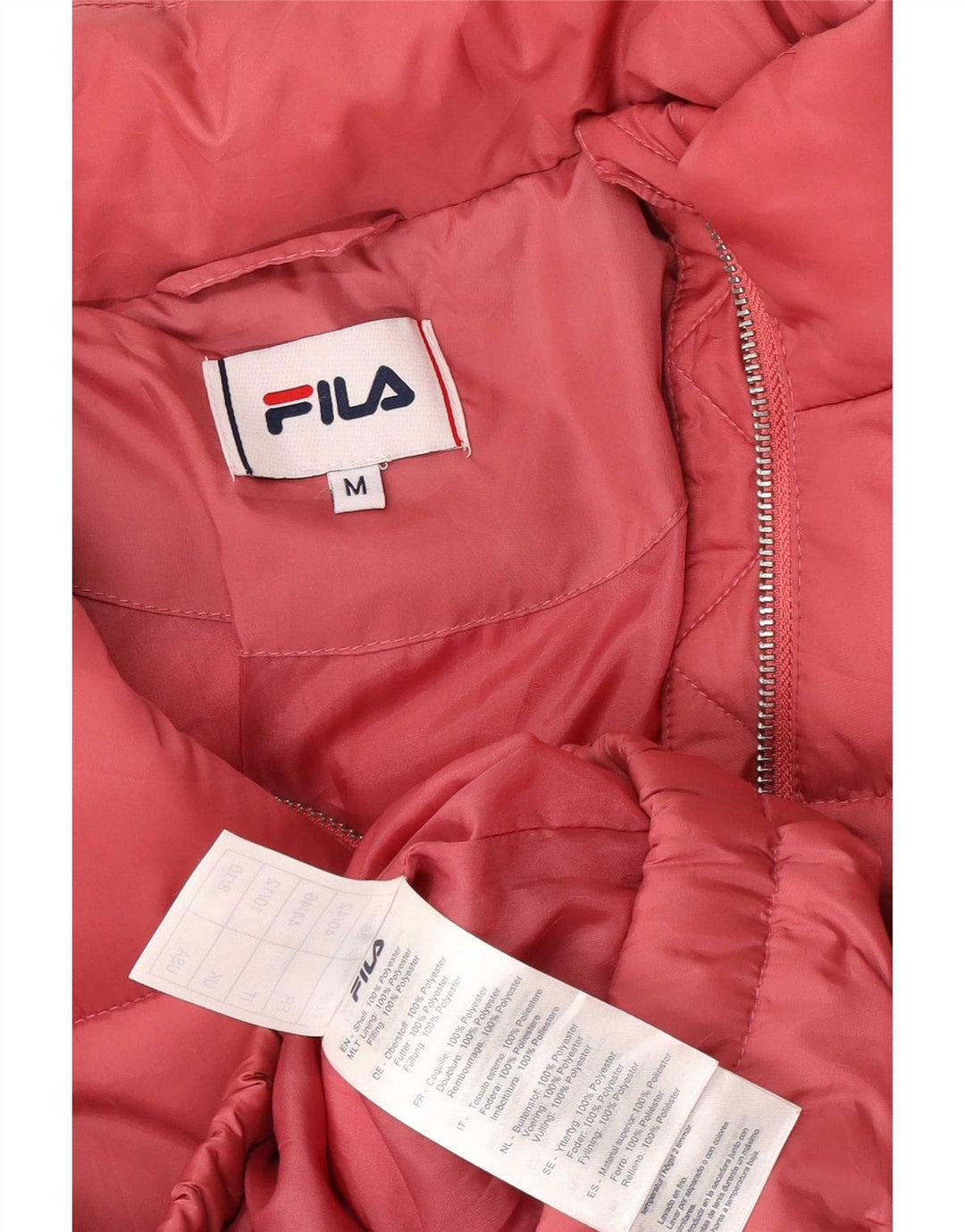Γυναικείο μπουφάν Fila Loose Fit padded UK 14 Medium Pink Polyester