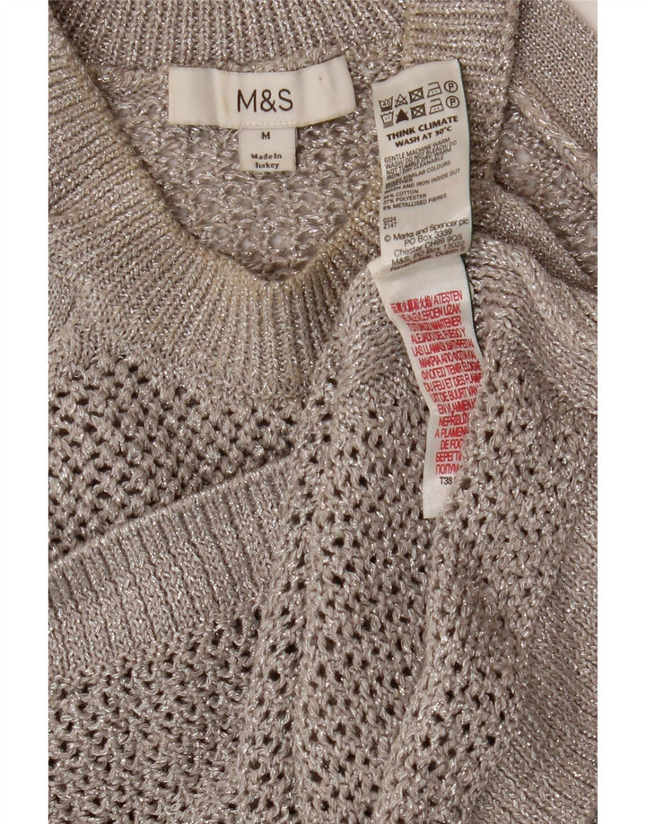 Marks & Spencer γυναικείο βελονάκι Crop UK 12 μεσαίο γκρι βαμβάκι