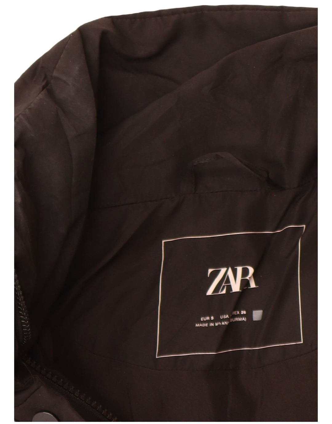 Zara Γυναικείο μπουφάν με επένδυση UK 10 Small Black Polyester