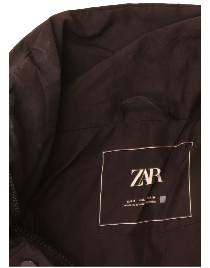 Zara Γυναικείο μπουφάν με επένδυση UK 10 Small Black Polyester