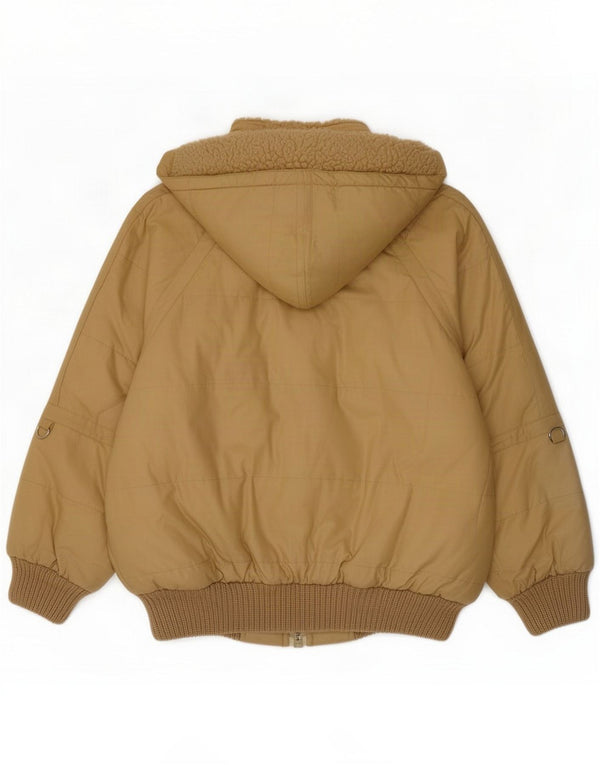 Vintage Ανδρική κουκούλα Sherpa Jacket UK 40 Large Beige Polyester