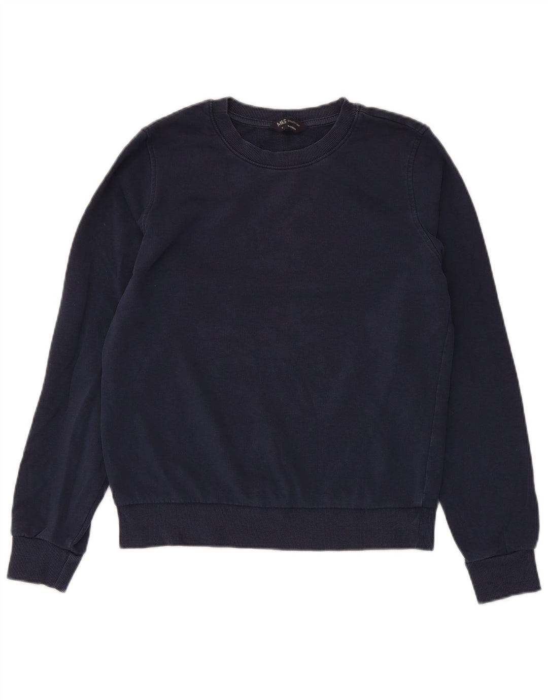 Marks & Spencer Γυναικεία Φούτερ Jumper UK 8 Small Navy Blue Cotton