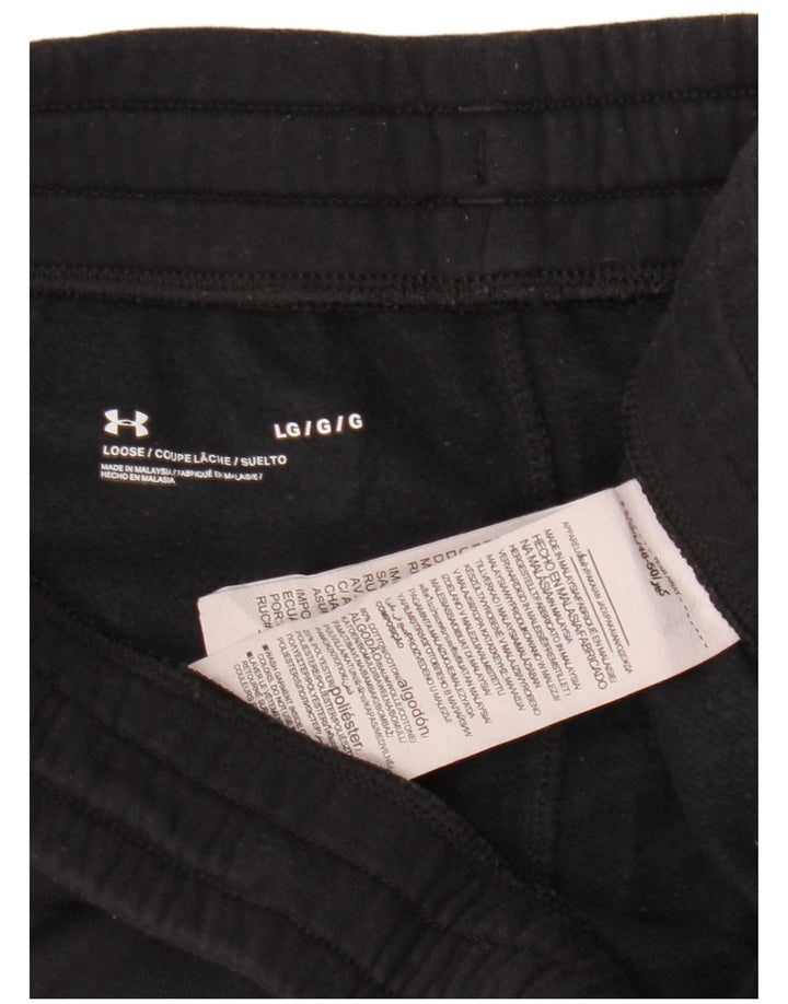 UNDER ARMOR Γυναικεία αθλητική φόρμα παντελόνι Joggers UK 14 μεγάλο μαύρο βαμβακερό