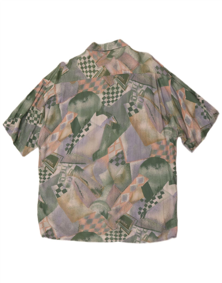 Vintage Ανδρικό πουκάμισο Abstract Pattern Μέγεθος 41/42 Μεγάλο Πολύχρωμο