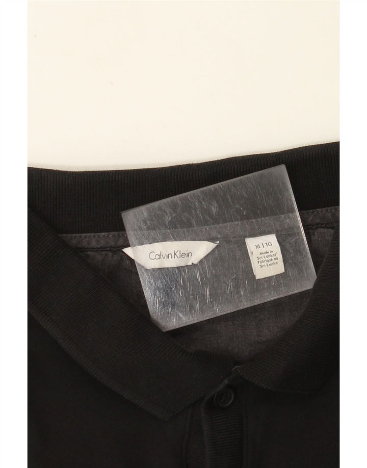 Ανδρικό μπλουζάκι πόλο CALVIN KLEIN XL Μαύρο