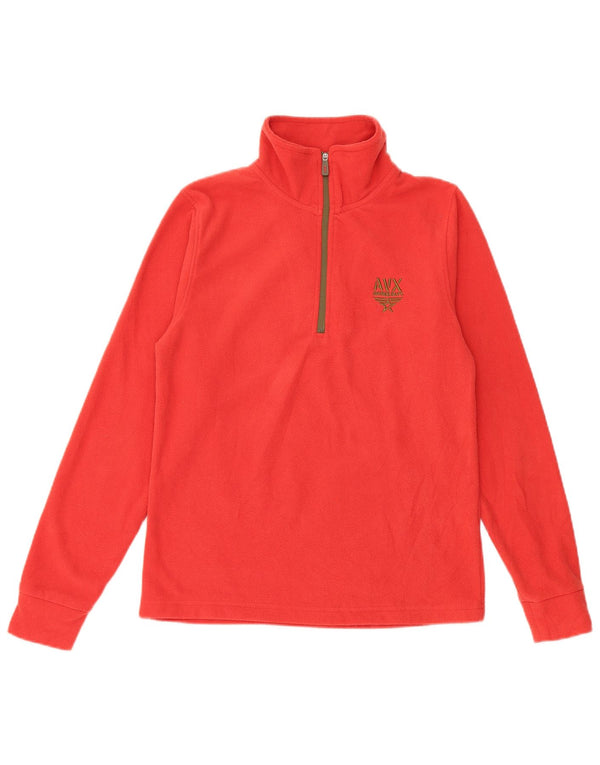 Avirex γυναικείο φερμουάρ με λαιμόκοψη Fleece UK 12 μεσαίο κόκκινο πολυεστέρας