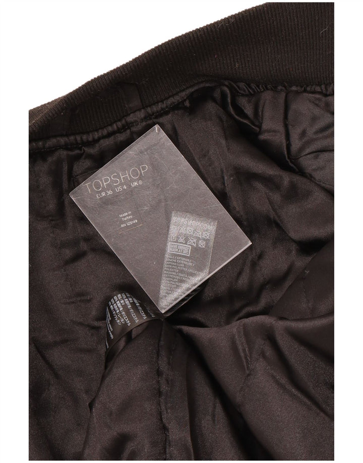 Topshop Γυναικείο Bomber Jacket UK 8 Small Black Polyester