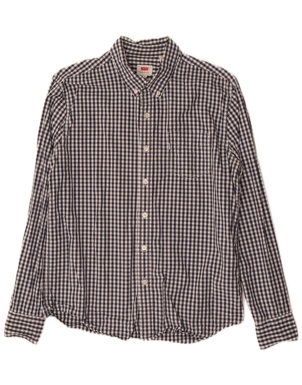 Ανδρικό πουκάμισο LEVI'S Medium Navy Blue Gingham Cotton