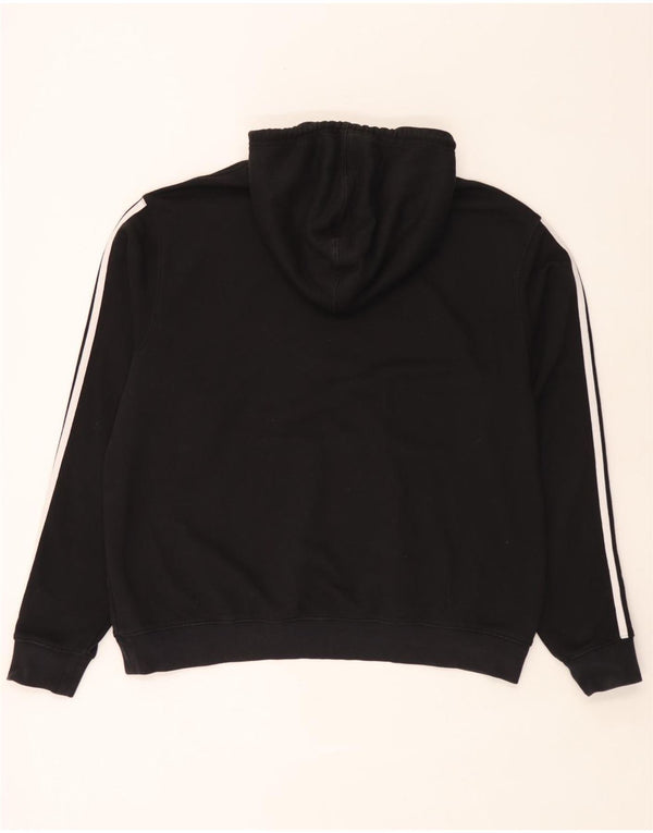 Ανδρικό γραφικό κουκούλα Adidas XL, μαύρο βαμβακερό