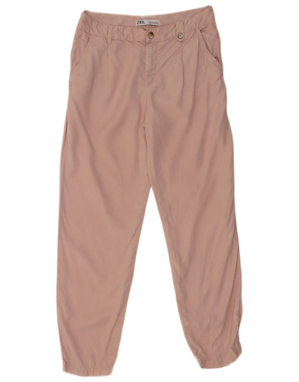 Zara Γυναικείο Joggers Chino Παντελόνι EU 36 XS W30 L28 Pink