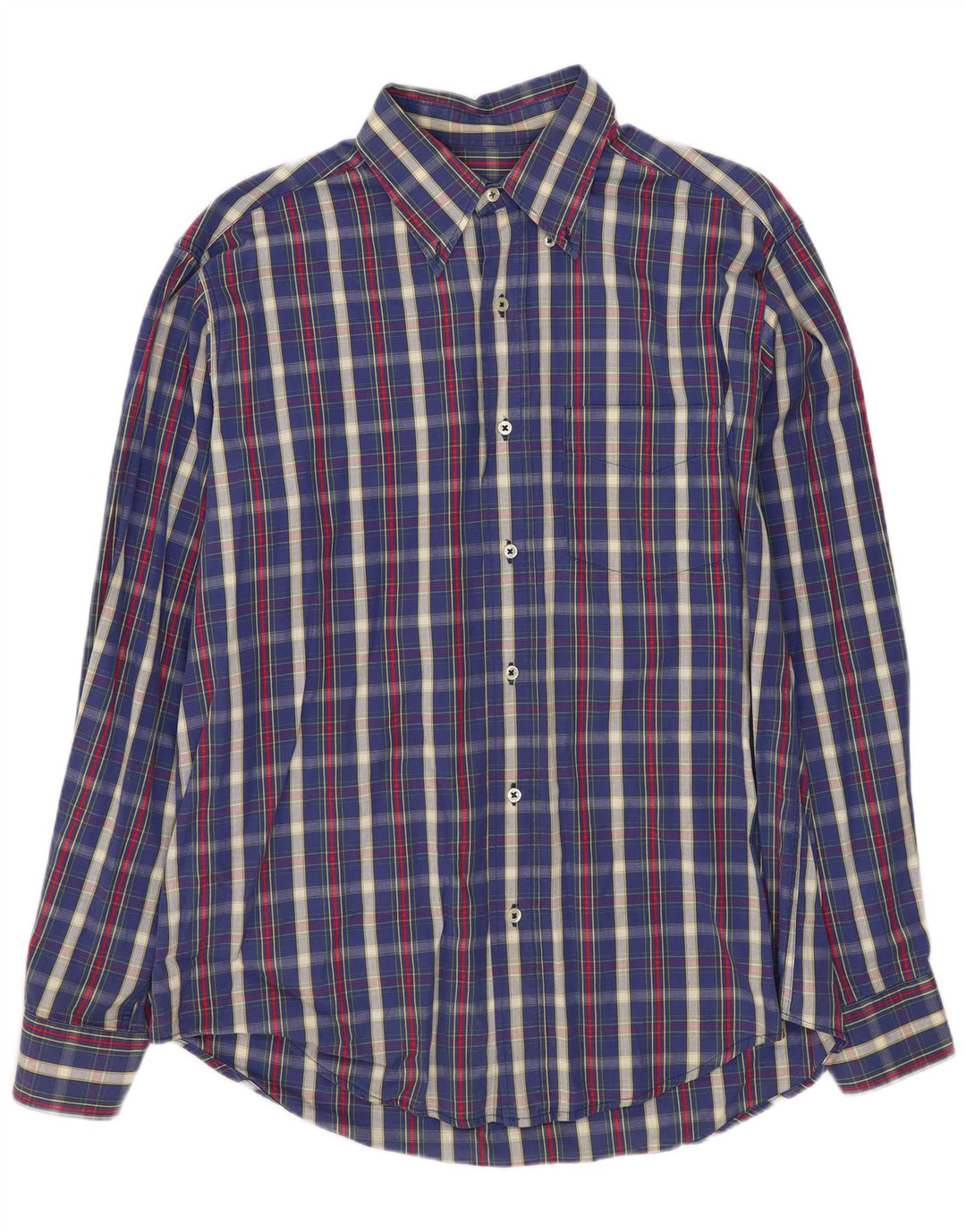 Ανδρικό πουκάμισο Benetton Small Navy Blue Check
