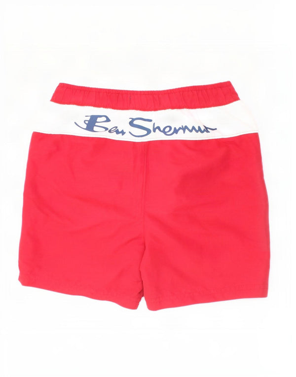 Γραφικό σορτς κολύμβησης Ben Sherman Boys 7-8 ετών Κόκκινο Colourblock