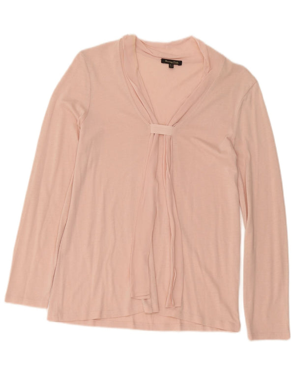 Massimo Dutti Γυναικεία μακρυμάνικη μπλούζα τοπ UK 10 Small Pink