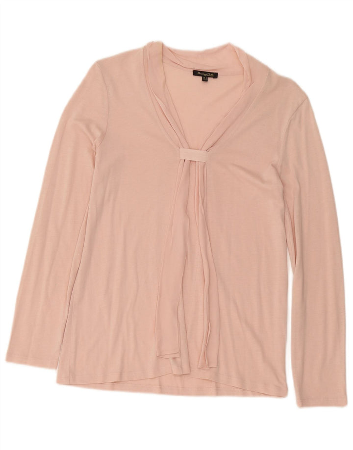 Massimo Dutti Γυναικεία μακρυμάνικη μπλούζα τοπ UK 10 Small Pink