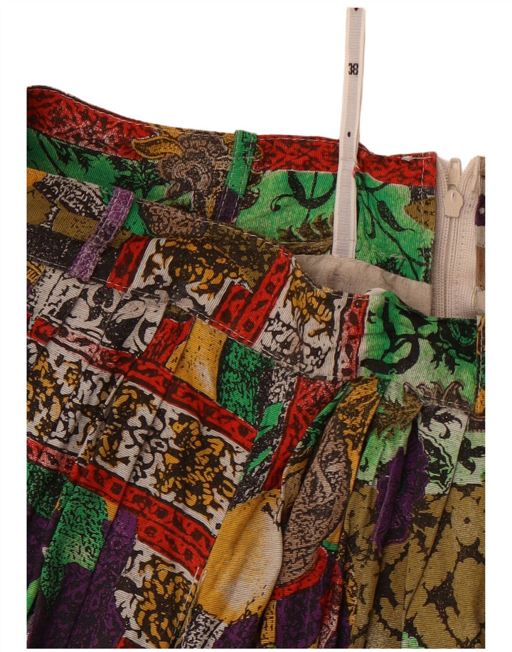 VINTAGE Γυναικεία ψηλόμεση A-Line φούστα EU 38 Medium W26 Πολύχρωμη