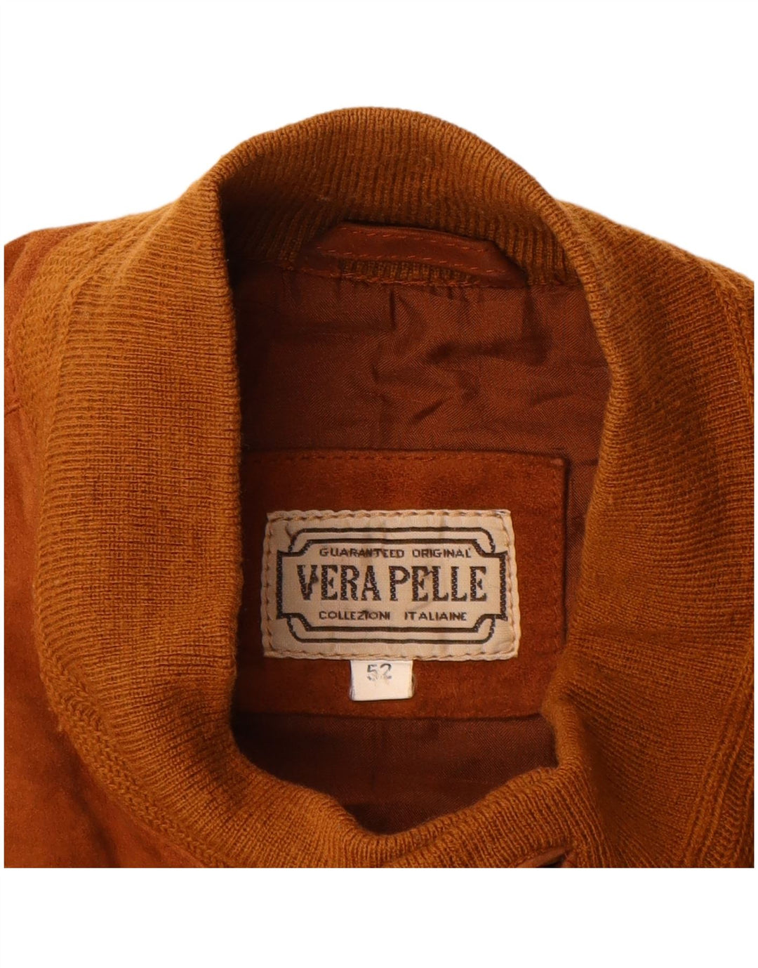 VINTAGE Ανδρικό Suede Bomber Jacket IT 52 XL Καφέ Δερμάτινο