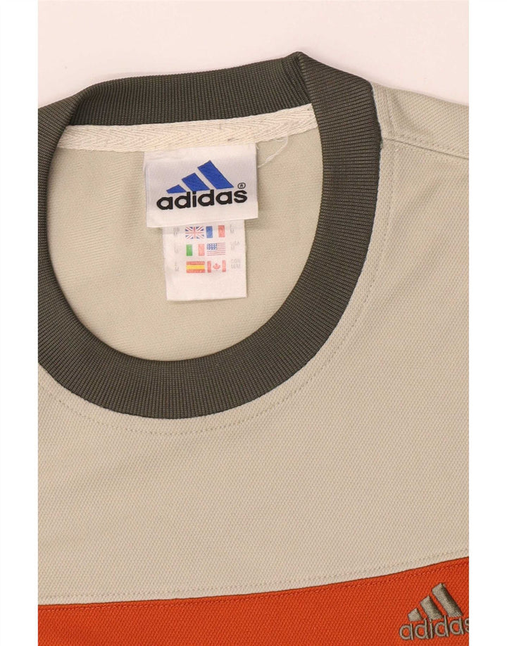 Ανδρικό T-Shirt Adidas Top Medium Beige Colourblock Polyester