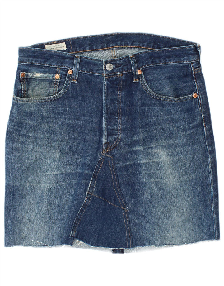 LEVI'S Γυναικεία 501 Τζιν Φούστα W32 Μεγάλη Μπλε Βαμβακερή
