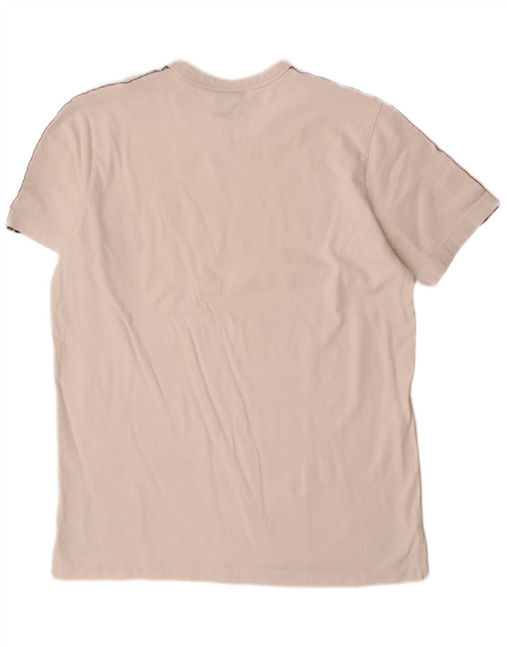 CHAMPION Ανδρικό γραφικό T-Shirt Top μεγάλο λευκό βαμβακερό
