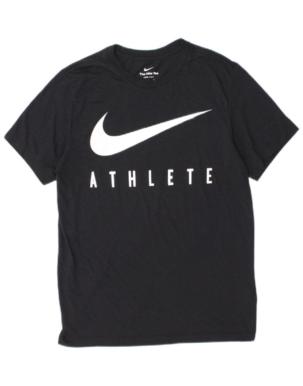 Ανδρικό γραφικό μπλουζάκι Nike, ανδρικό Dri Fit, μικρό μαύρο πολυεστέρα