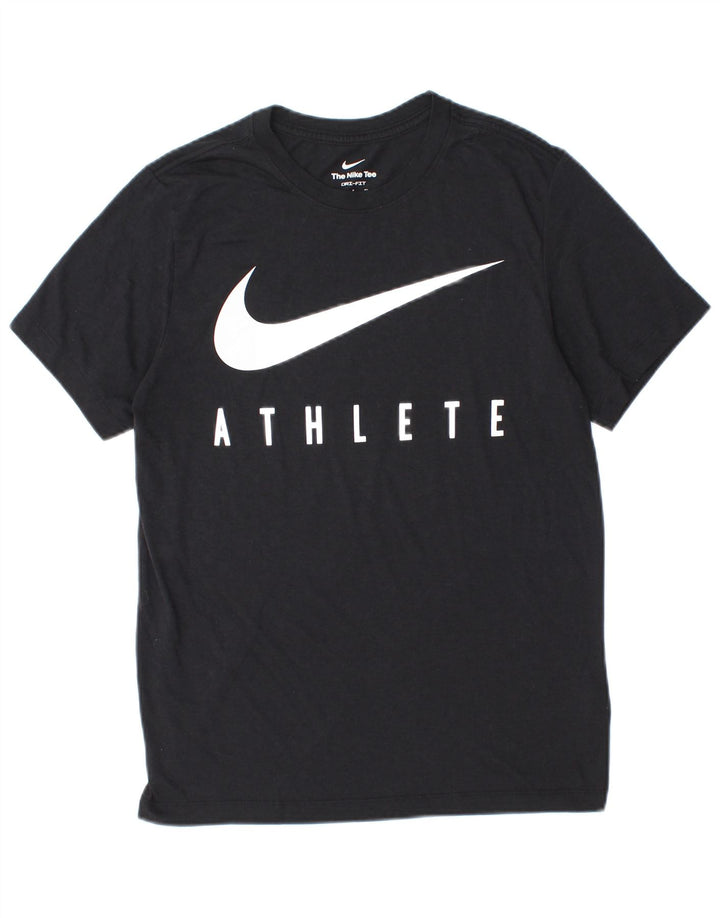 Ανδρικό γραφικό μπλουζάκι Nike, ανδρικό Dri Fit, μικρό μαύρο πολυεστέρα