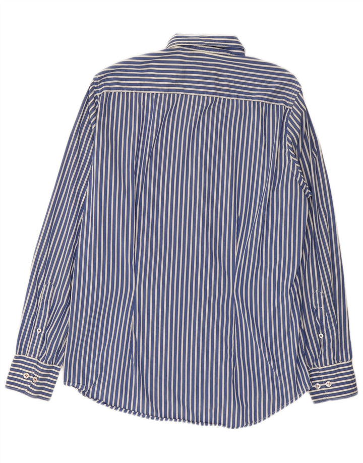 Fred Perry Ανδρικό πουκάμισο Slim Fit Βαμβακερό μεσαίο μπλε ριγέ
