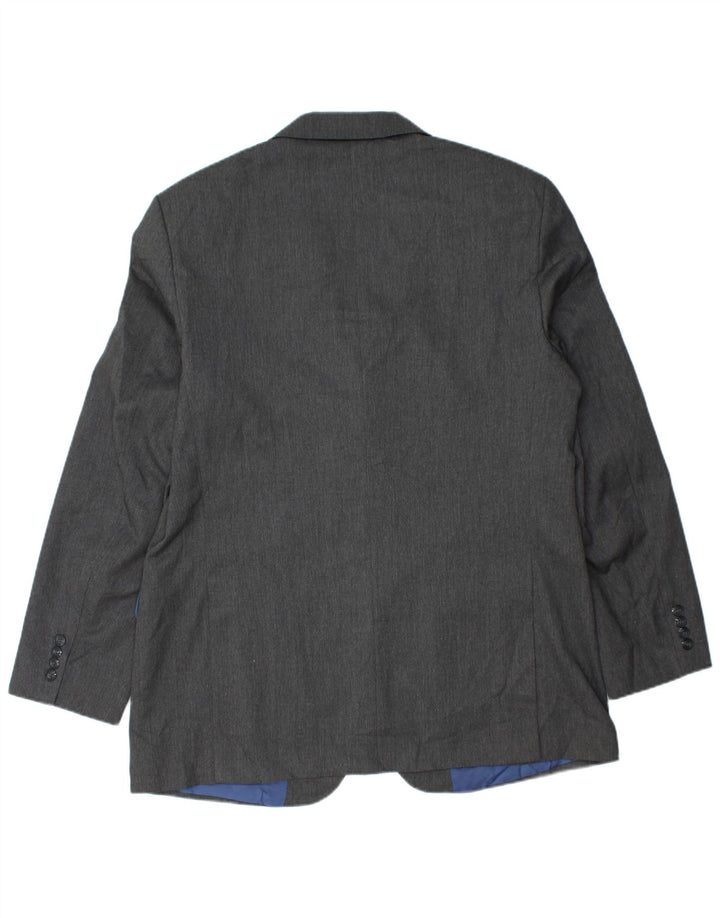 MARKS & SPENCER Mens 2 Button Blazer Jacket UK 44 2XL Grey Polyester