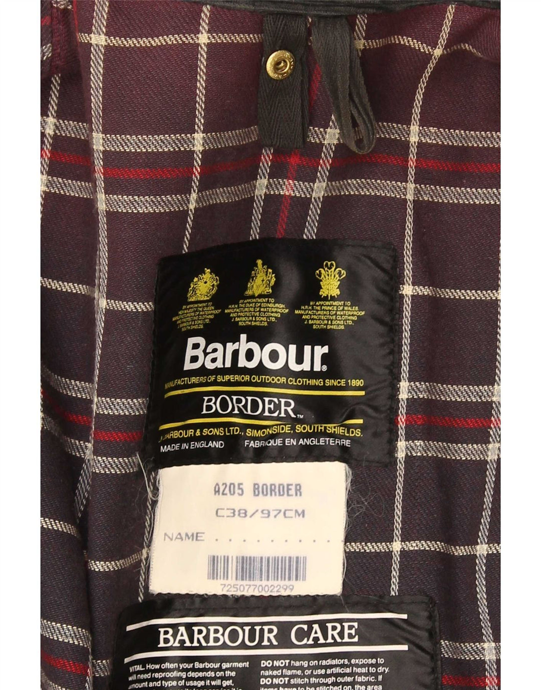 Ανδρικό κερωμένο βαμβακερό μπουφάν Barbour EU 38 Medium Black