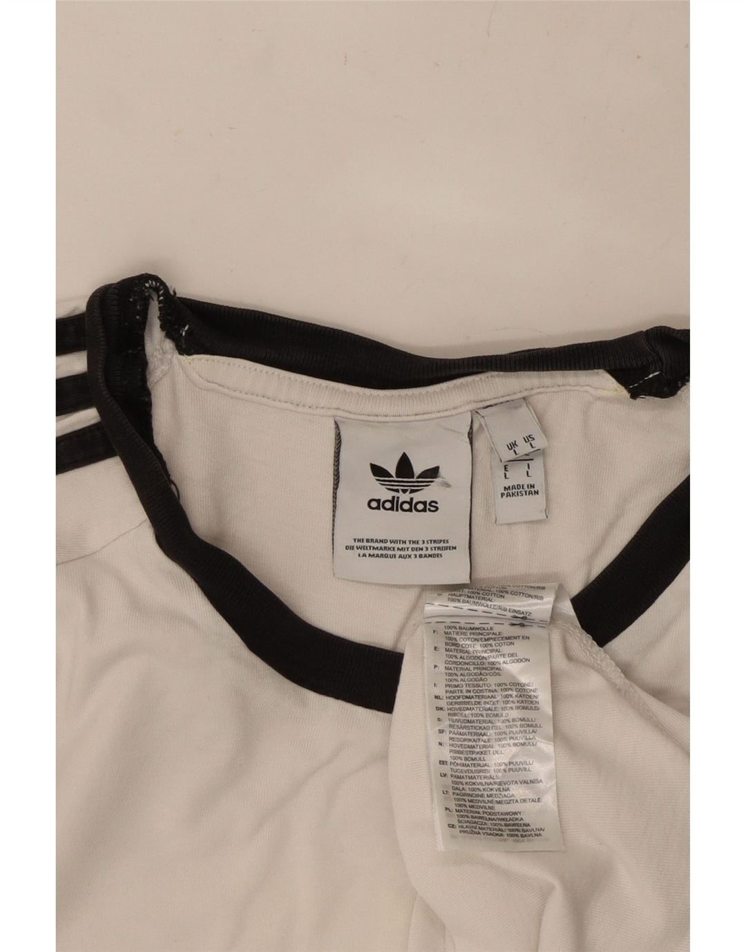 Ανδρικό T-Shirt ADIDAS Top μεγάλο λευκό βαμβακερό
