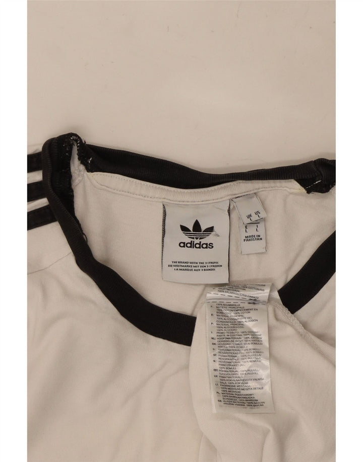 Ανδρικό T-Shirt ADIDAS Top μεγάλο λευκό βαμβακερό