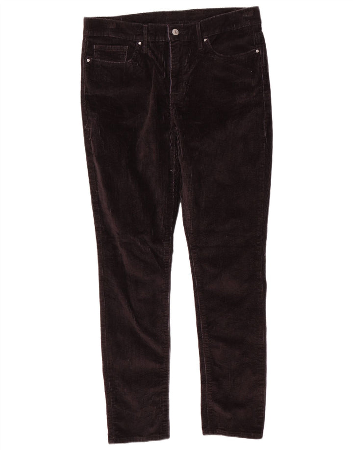 LEVI'S Γυναικείο Λεπτό Κοτλέ Παντελόνι W34 L30 Μαύρο