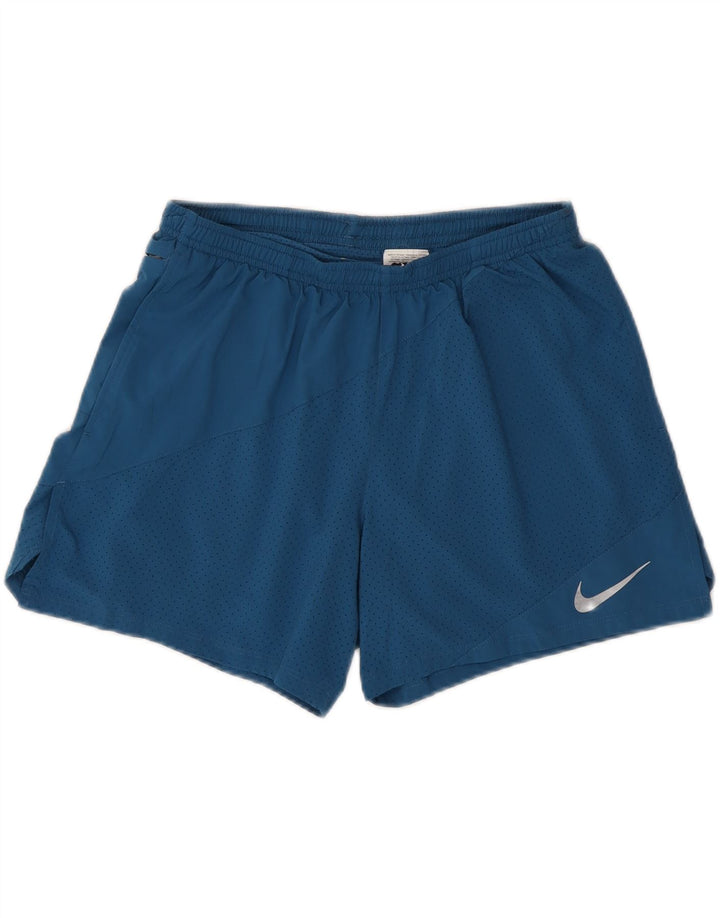 Ανδρικό αθλητικό σορτς Nike Dri Fit με μεγάλο μπλε πολυεστέρα